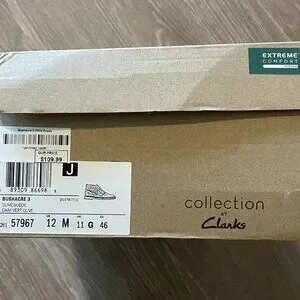 NIB Clarks Bushacre Olive Suede 3 Chukka Boot US 12 M Extra Wide 57967 Clarks | Shoes | Nib Clarks Bushacre Olive Suede 3 Chukka  main image 3